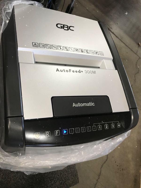 Photo 7 of GBC AutoFeed+ 300M 300-Sheet Micro Cut High-Security Shredder (WSM1757609)