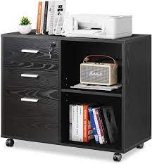 Photo 1 of DEVAISE 3-Drawer Wood File Cabinet with Lock, Mobile 