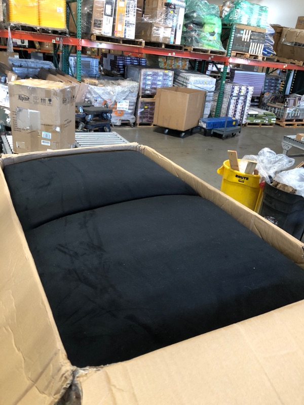 Photo 2 of ***OPEN BOX***
LifeStyle Solutions Collection Grayson Micro-Fabric Loveseat Love Seats, 57.87"x32"x32.68", Black
