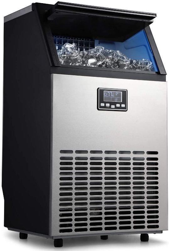 Photo 1 of Northair Commercial Ice Maker Machine, 145lbs Ice /24H Stainless Steel Free-Standing Ice Maker Machine with LCD Display, Ideal For Restaurant,Bar,Coffee Shop
