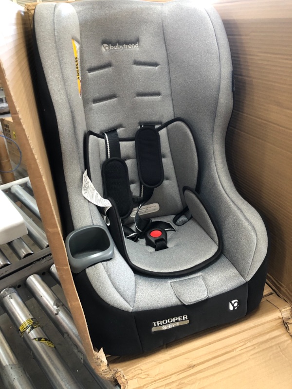 Photo 2 of Baby Trend Trooper™ 3-in-1 Convertible Car Seat - Moondust - Light Gray
