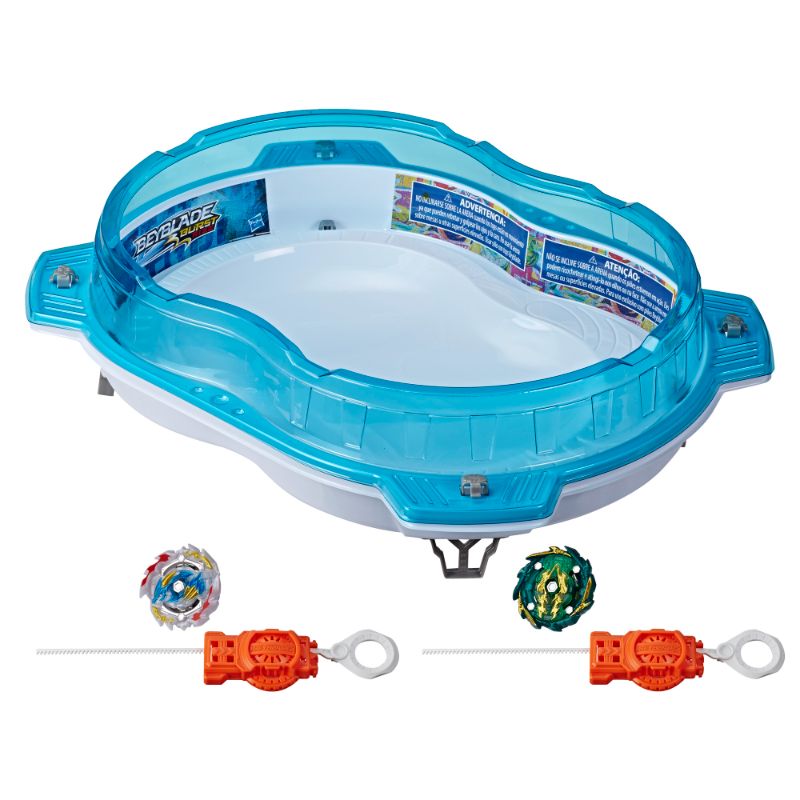 Photo 1 of Beyblade Vertical Drop Battle Set, Includes 2 Tops and 2 Launchers, Ages 8 and up
