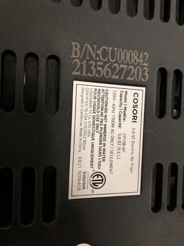 Photo 3 of Cosori CP158-AF Air Fryer 5.8QT
