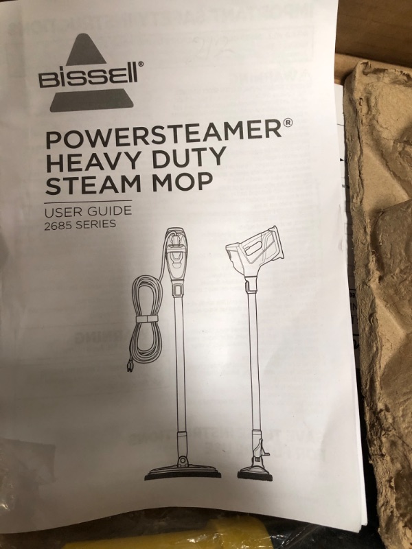 Photo 3 of BISSELL Power Steamer Heavy Duty 3-in-1 Steam Mop and Handheld Steamer for Outdoor Use, 2685A, Black
