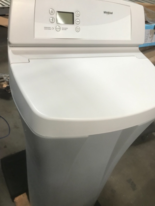 Photo 3 of Whirlpool WHES40E 40,000 Grain Softener | Salt & Water Saving Technology | NSF Certified | Automatic Whole House Soft Water Regeneration, White