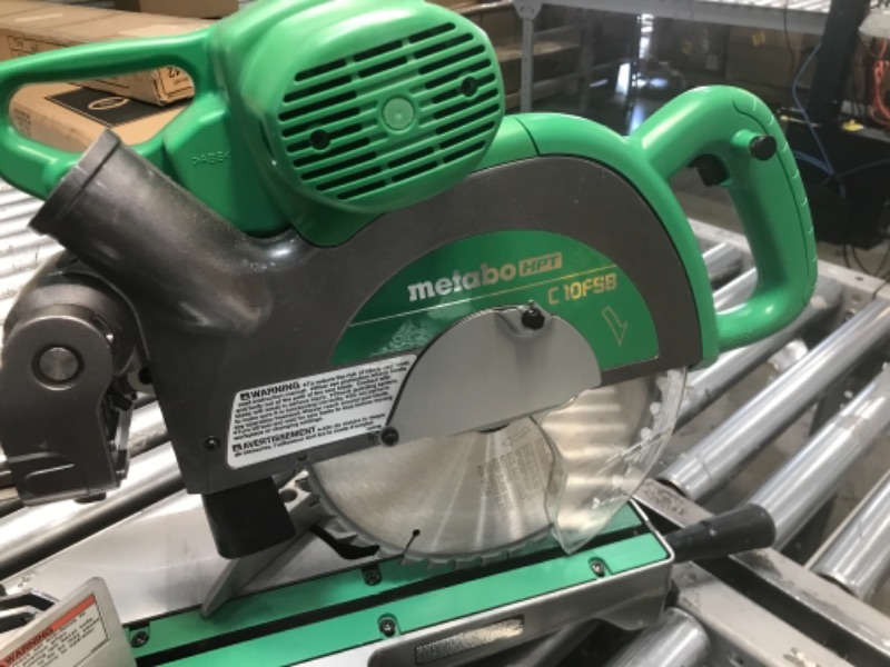 Photo 2 of Metabo HPT C10FCH2S 10" Compound Miter Saw and Metabo HPT 115435M 10-Inch Miter Saw/Table Saw Blade