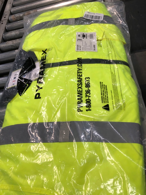 Photo 2 of PYRAMEX RJ3210X5 RJ32 Series Jackets Hi-Vis Lime Bomber Jacket with Quilted Lining- Size 5X Large