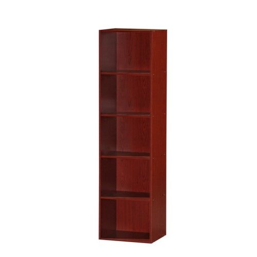 Photo 1 of 5-Shelf, 59 in. H Mahogany Bookcase
