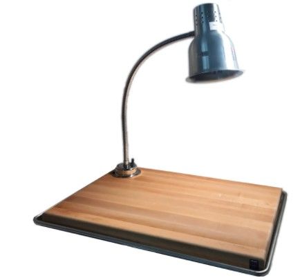 Photo 1 of Carlisle Aluminum 24 inch Single Arm Flexiglow Heat Lamp with Board and Pan -- 1 each.
