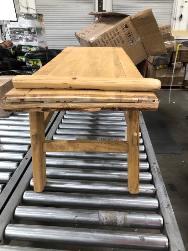 Photo 3 of **NEEDS REPAIR***Bloomingville Reclaimed Elm Wood Coffee Table, Natural
