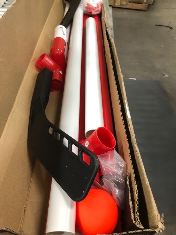 Photo 3 of Franklin Sports NHL Youth Street Hockey Set - (2) Kids Junior Hockey Sticks, PVC Goal + Roller Hockey Ball Included - Indoor + Outdoor Net - 46"
