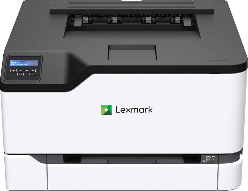 Photo 1 of Lexmark C3224dw Color Laser Printer with Wireless capabilities, Standard Two Sided printing, Two Line LCD Screen with Full-Spectrum Security and Prints Up To 24 ppm (40N9000),White, Gray
