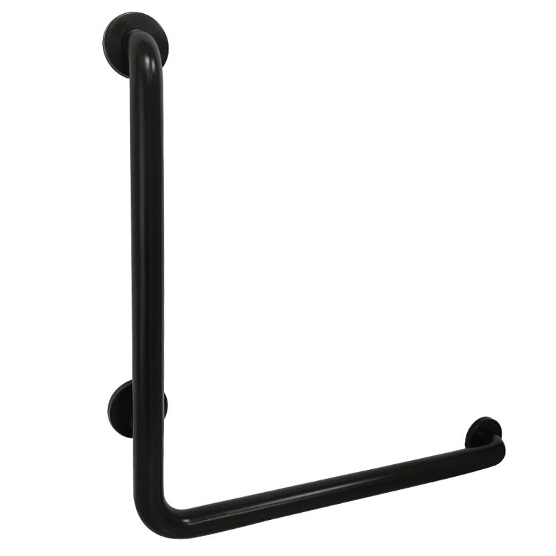 Photo 1 of 27-1/16" L, L-Shaped, 304 Stainless Steel, Grab Bar, Matte Black
