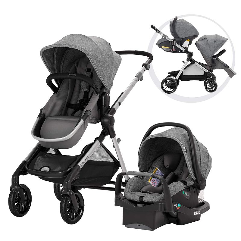 Photo 1 of ** NO CAR SEAT **Evenflo Pivot Xpand Modular Travel System with SafeMax Infant Car Seat
