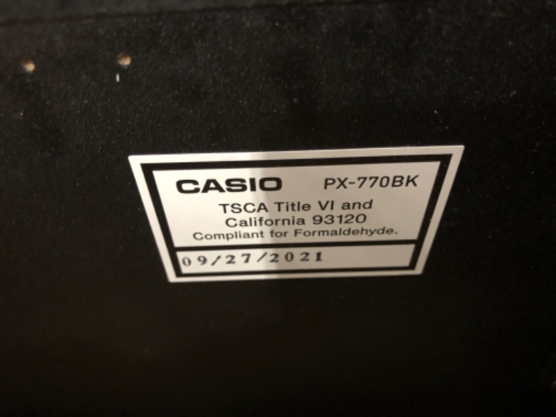 Photo 3 of Casio PX-770 Privia Digital Piano - Black
unable to test