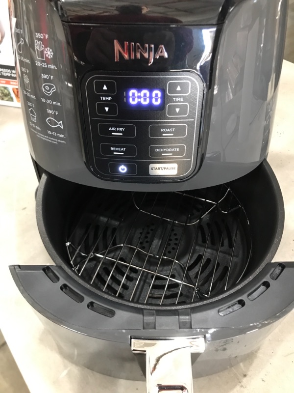 Photo 3 of Ninja Air Fryer, 1550-Watt Programmable Base for Air Frying, Roasting, Reheating & Dehydrating with 4-Quart Ceramic Coated Baske
