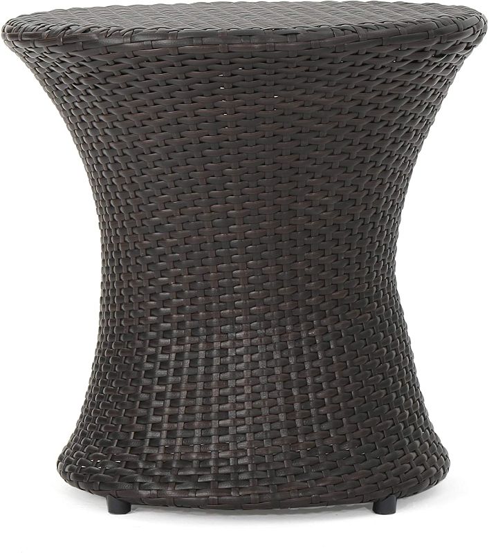 Photo 1 of **SIMILAR TO STOCK PHOTO* Christopher Knight Home Adriana Outdoor Wicker Accent Table, Multibrown
