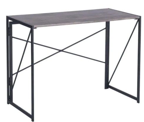 Photo 1 of (SCRATCHED LEGS)
40 in. Rectangular Brown Writing Desk with Adjustable Height Feature
