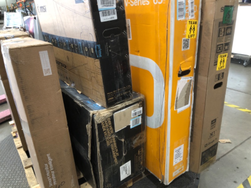 Photo 1 of MIXED PALLET OF DAMAGED TVS AND MONITORS**NO REFUNDS**MIXED SIZES** 