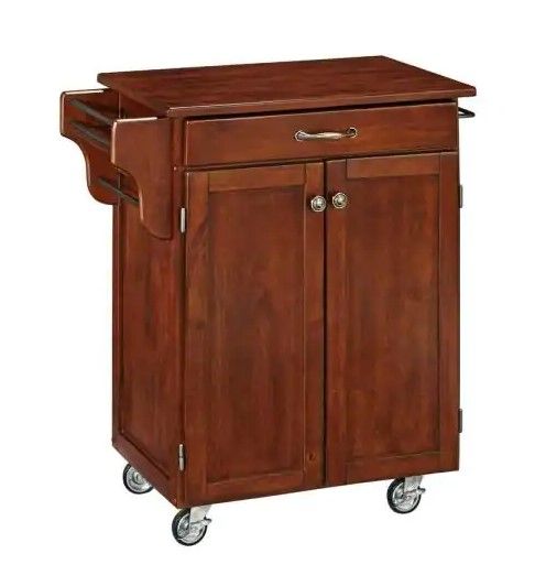 Photo 1 of HOMESTYLES
Cuisine Cart Cherry Kitchen Cart with Towel Rack