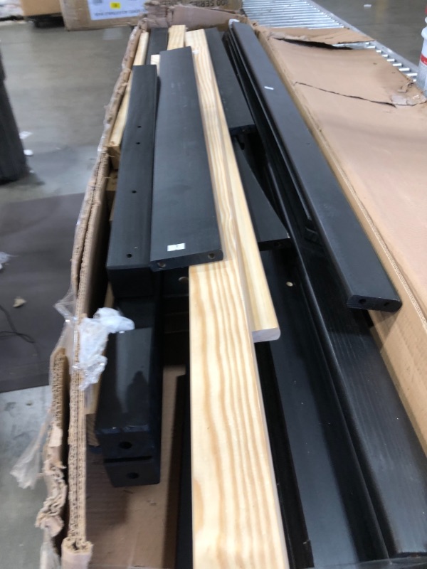 Photo 1 of **INCOMPLETE BOX 1 OF 2***(Dorel Living Brady Twin Over Full Bunk Bed in Black
