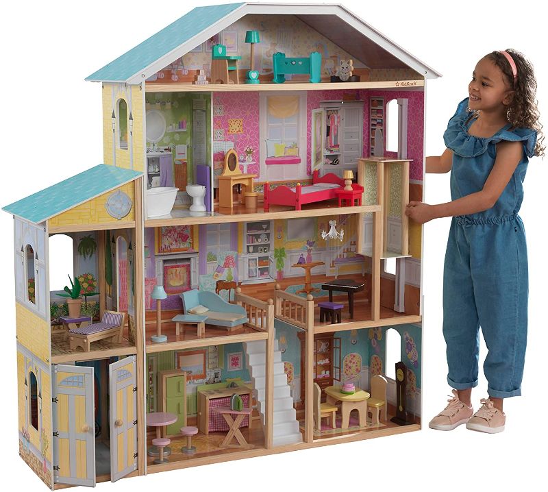 Photo 1 of FOR PARTS ONLY
KidKraft Majestic Mansion Wooden Dollhouse with 34-Piece Accessories, Working Elevator and Garage, Gift for Ages 3+
