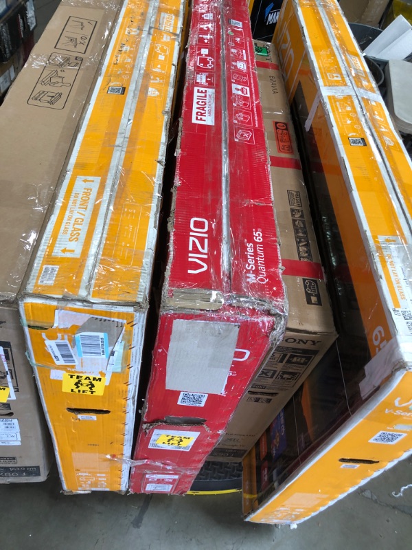 Photo 1 of MIXED PALLET OF DAMAGED TVS**NO REFUNDS**MIXED SIZES