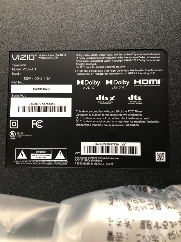 Photo 3 of VIZIO 55-Inch V-Series 4K UHD LED HDR Smart TV with Apple AirPlay and Chromecast Built-in, Dolby Vision, HDR10+, HDMI 2.1, Auto Game Mode and Low Latency Gaming, V555-J01, 2021 Model