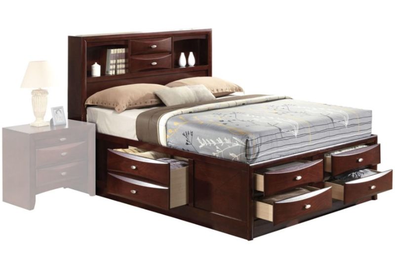 Photo 1 of **INCOMPLETE BOX 3 OF 4***QUEEN BED W/STORAGE Ireland Storage - Espresso Collection by Acme Furniture