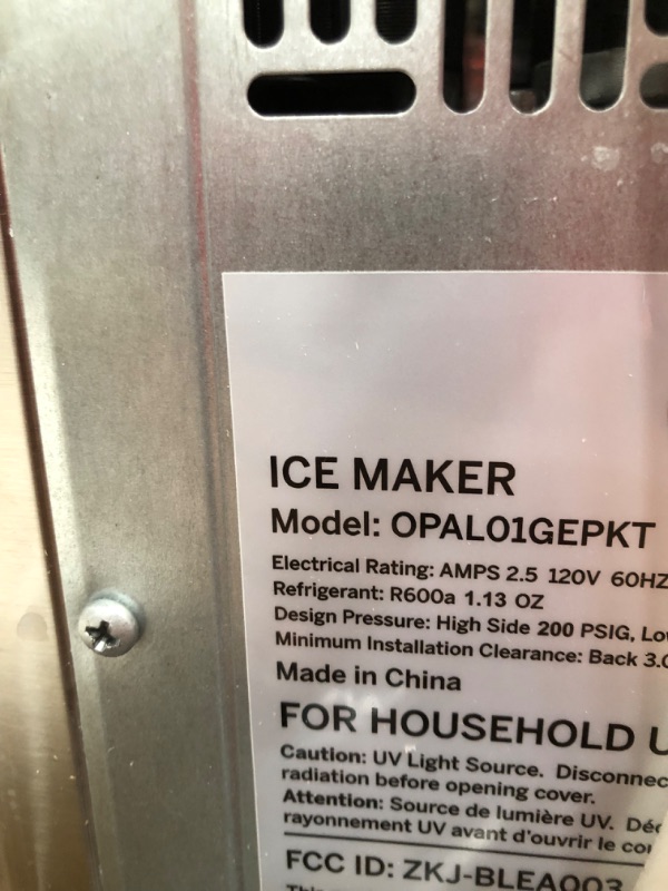 Photo 4 of GE Profile Opal | Countertop Nugget Ice Maker | Portable Ice Machine Complete with Bluetooth Connectivity | Smart Home Kitchen Essentials | Stainless Steel Finish | Up to 24 lbs. of Ice Per Day
