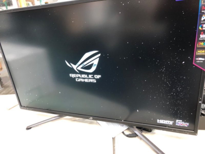 Photo 4 of ASUS ROG Strix 43” 4K HDR DSC Gaming Monitor (XG43UQ) - UHD (3840 x 2160), 144Hz, 1ms, HDMI 2.1, Extreme Low Motion Blur Sync, FreeSync™ Premium Pro,...
