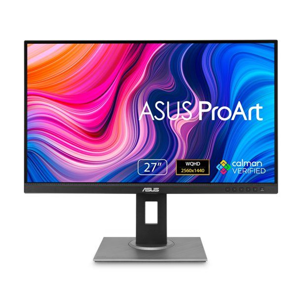 Photo 1 of ASUS ProArt Display PA278QV 27” WQHD (2560 x 1440) Monitor, 100% sRGB/Rec. 709 ?E &lt; 2, IPS, DisplayPort HDMI DVI-D Mini DP, Calman Verified, Eye Care, Anti-glare, Tilt Pivot Swivel Height Adjustable
