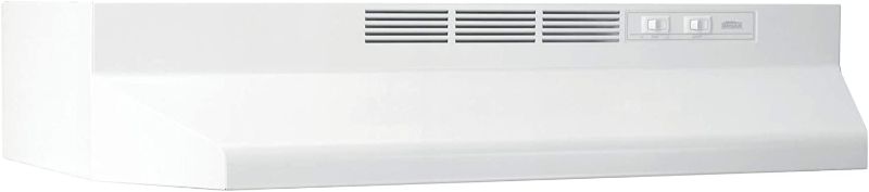 Photo 4 of DENTED
Broan-NuTone 413001 Non-Ducted Ductless Range Hood with Lights Exhaust Fan for Under Cabinet, 30-Inch, White
