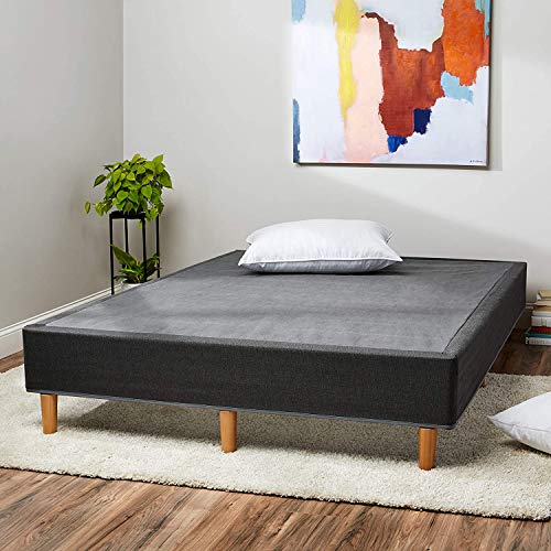 Photo 1 of Amazon Basics Foldable Mattress Foundation/Box Spring with Steel Slats and Wood Legs, Tools-free Assembley, King
