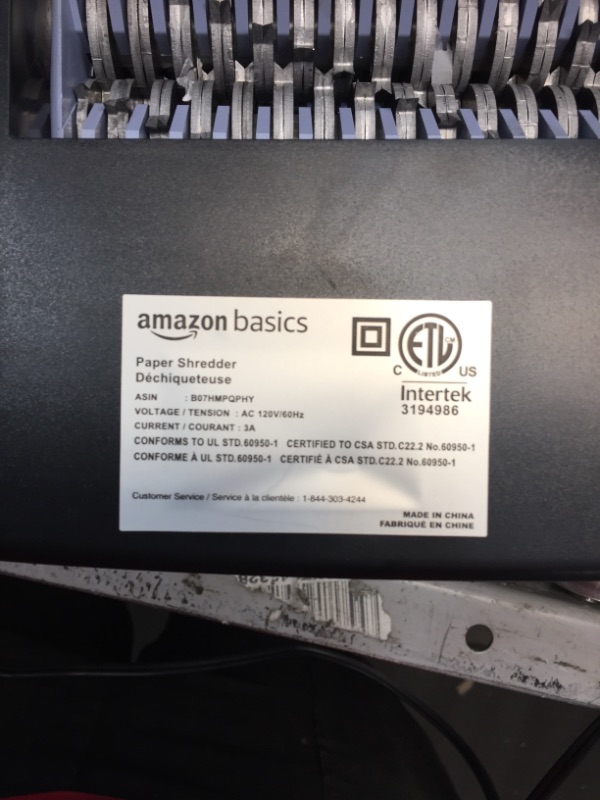 Photo 4 of Amazon Basics 12-Sheet Cross-Cut Paper and Credit Card Home Office Shredder
