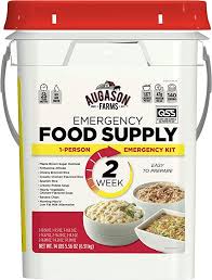 Photo 1 of **EXPIRES 22/DEC/31**AUGASON FARMS 4 Gal. Pail 2-Week 1-Person Emergency Food Supply Evacuation Pail 9 Varieties 25-Year Shelf Life
