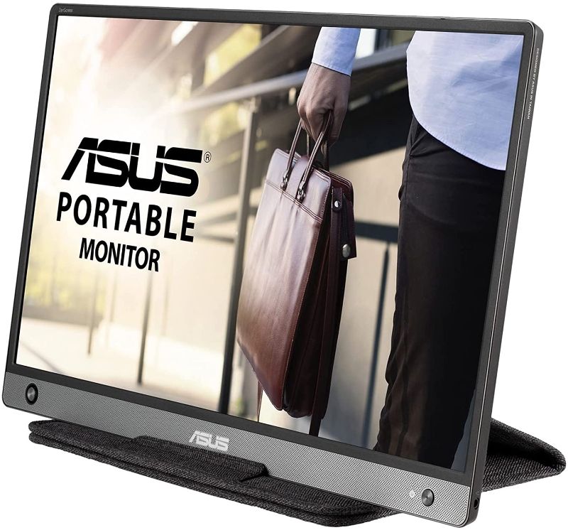 Photo 1 of ASUS ZenScreen 15.6” 1080P Portable USB Monitor (MB16AH) - Full HD, IPS, USB Type-C, Speakers, Micro-HDMI, Flicker Free, Blue Light Filter, Tripod Mountable, Anti-Glare Surface, Protective Sleeve