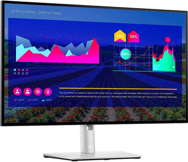 Photo 1 of Dell U2722D - 27-inch QHD (2560 x 1440) 16:9 UltraSharp Monitor with Comfortview Plus, 60Hz Refresh Rate, 100% sRGB, 1.07 Billion Colors, Platinum Silver