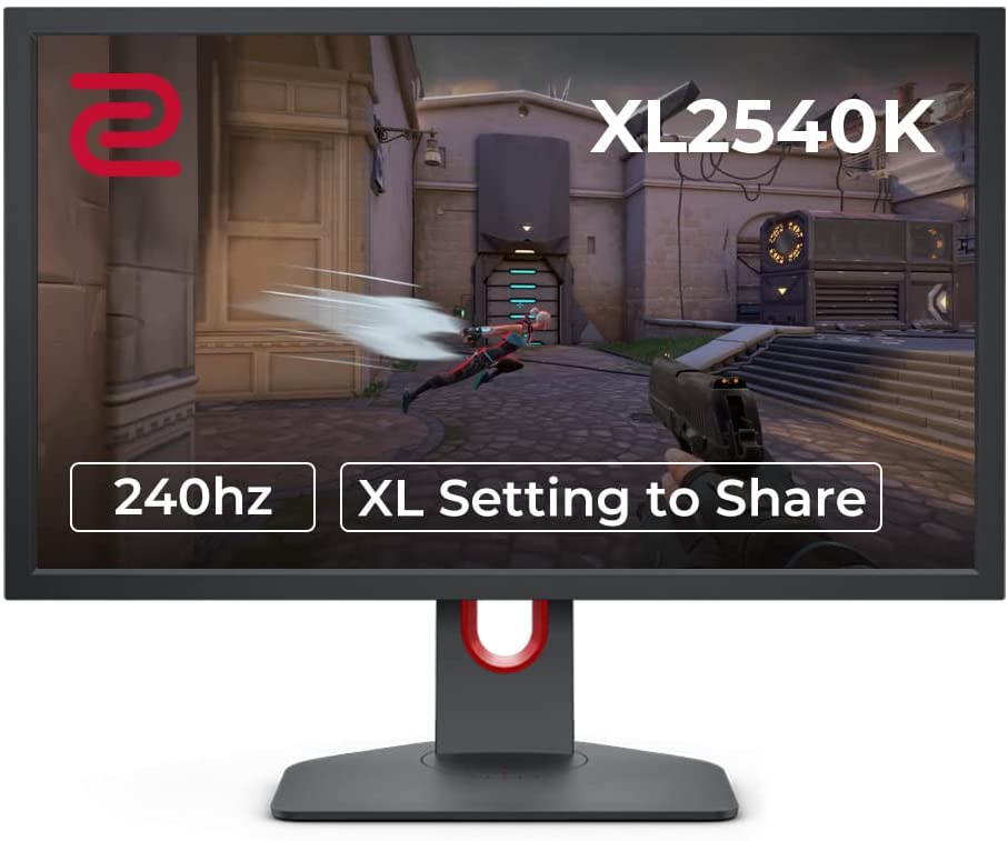 Photo 1 of BenQ Zowie XL2540K 24.5 inch 240Hz Gaming Monitor | Smaller Base | Flexible Height & tilt Adjustment | XL Setting to Share | Customizable Quick Menu