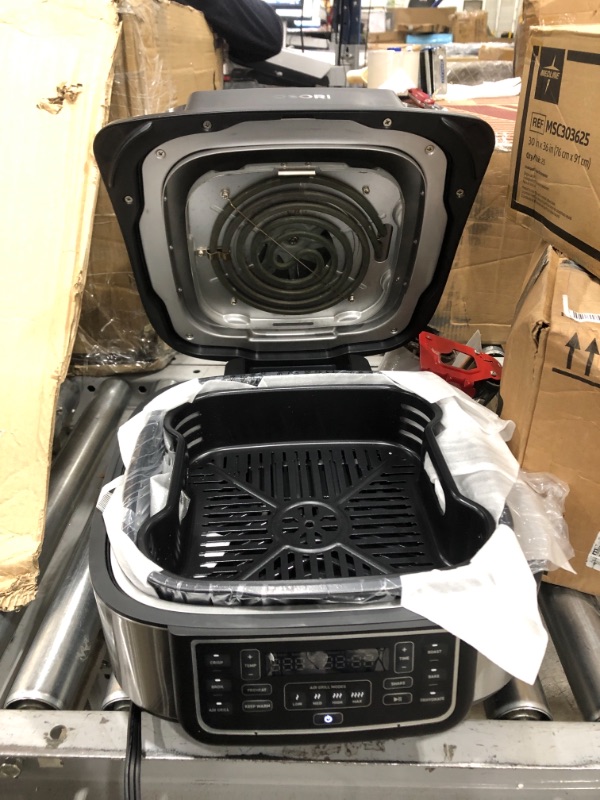 Photo 2 of  COSORI Indoor Grill & Smart XL Air Fryer Combo Aeroblaze, 8-in-1, 6QT, Grill, Broil, Roast, Bake, Crisp, Dehydrate, Preheat & Shake Remind & Keep Warm, Works with Alexa & Google Assistant, Black 16.2 x 13.7 x 10.4 inches

