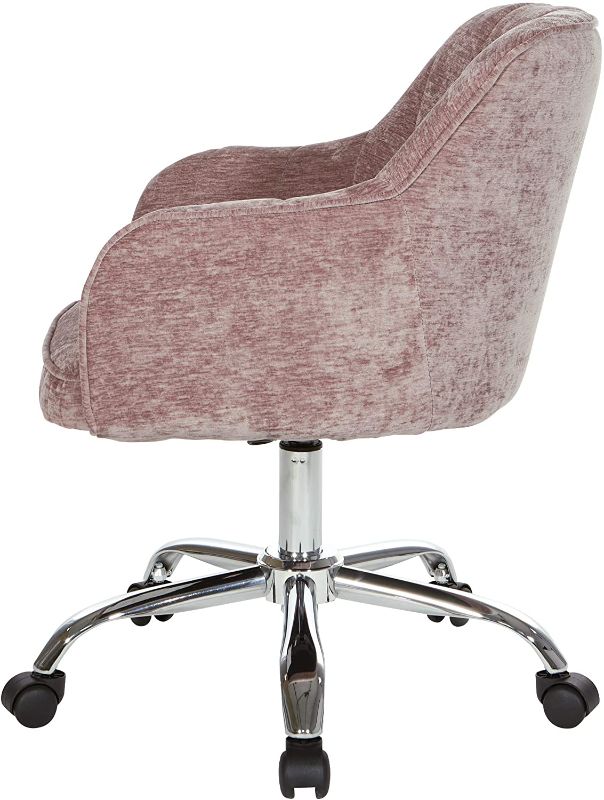 Photo 1 of OSP Home Furnishings Versailles Office Chair, Rose Velvet
