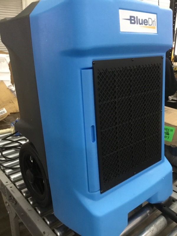 Photo 4 of **READ BELOW** BlueDri BD-130P 225PPD Industrial Commercial Dehumidifier with Hose for Basements in Homes and Job Sites, Blue
