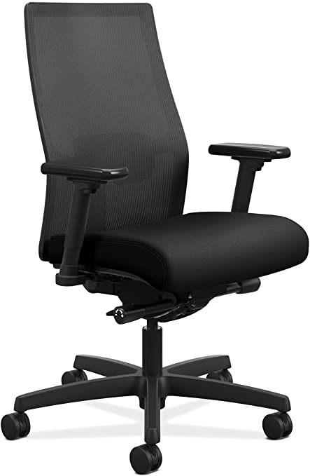 Photo 1 of USED: HON Ignition 2.0 Mesh Back Task Chair with Adjustable Arms and Adjustable Lumbar Support, in Black 28.5"D x 27"W x 44.5"H

