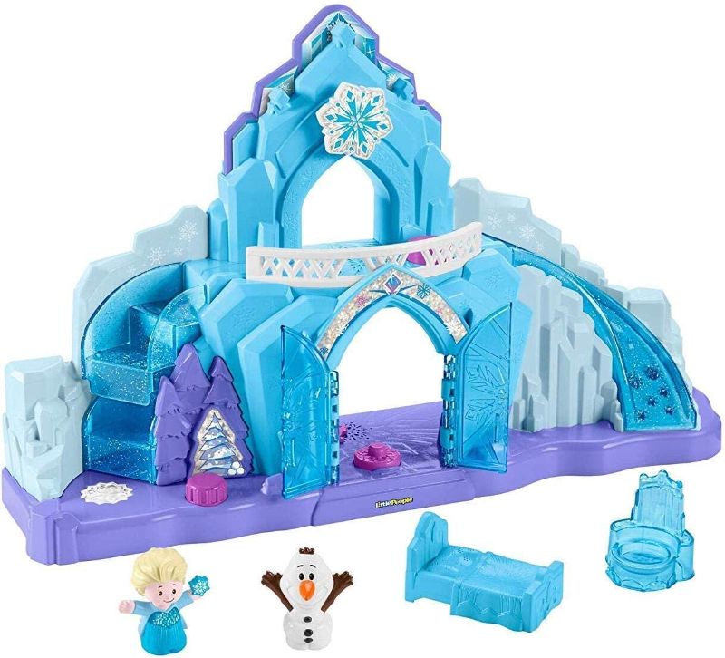 Photo 1 of Fisher-Price Little People Disney Frozen Elsa's Ice Palace, Musical Light-Up Playset
