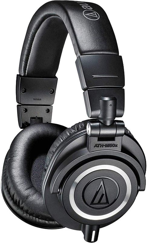 Photo 1 of **PARTS ONLY** EAR PADDING SLIGHTLY WORN DOWN, Audio-Technica ATH-M50X Professional Studio Monitor Headphones