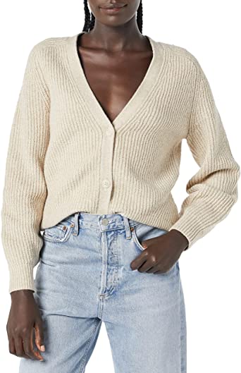 Photo 1 of Amazon Essentials Women's Soft Touch Ribbed Blouson Cardigan XS
