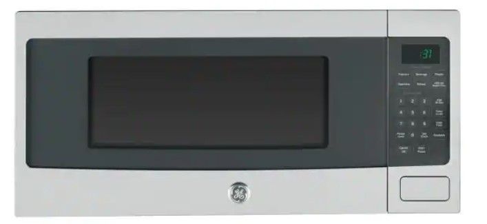 Photo 1 of Profile 1.1 cu. ft. Countertop Microwave in Stainless Steel with Sensor Cooking
