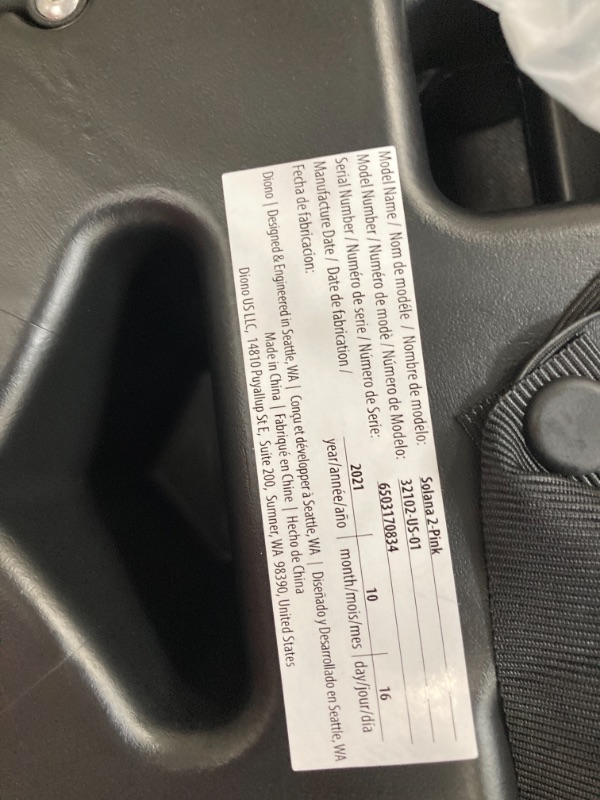 Photo 3 of Diono Solana 2 XL, Dual Latch Connectors, Lightweight Backless Belt-Positioning Booster Car Seat, 8 Years 1 Booster Seat, Pink
