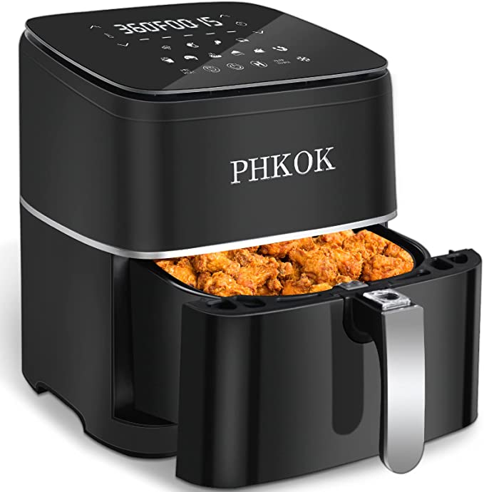 Photo 1 of PHKOK Air Fryer, 7 Quarts Airfryer 14-in-1 with 2-24 HRS Appointment Function, 1700W 360°Large Air Fryer with Upwards LED Digital Touchscreen, Nonstick Air frier Cooker, Recipes Included
