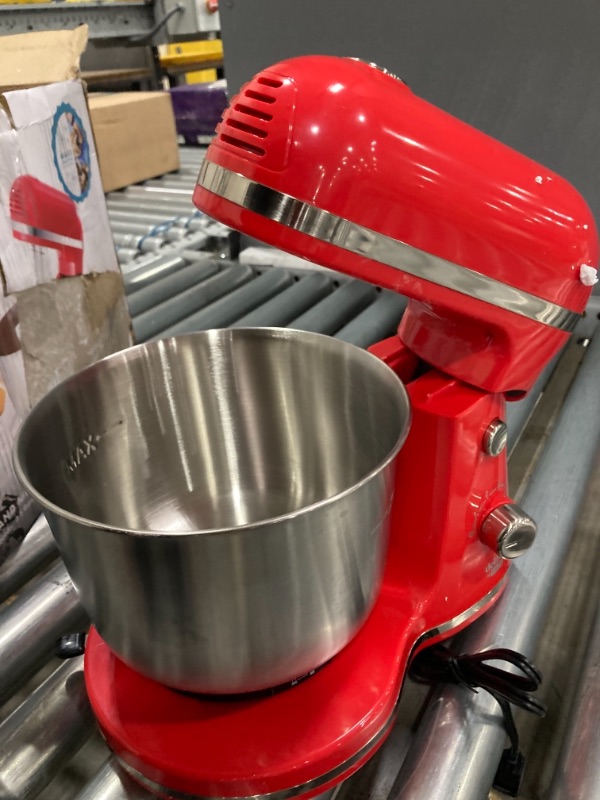 Photo 2 of Delish by Dash Compact Stand Mixer, 3.5 Quart with Beaters & Dough Hooks Included - Red
